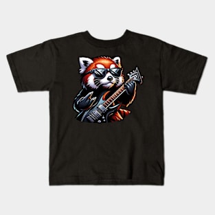 Cute Rock Animal - Red Panda Kids T-Shirt